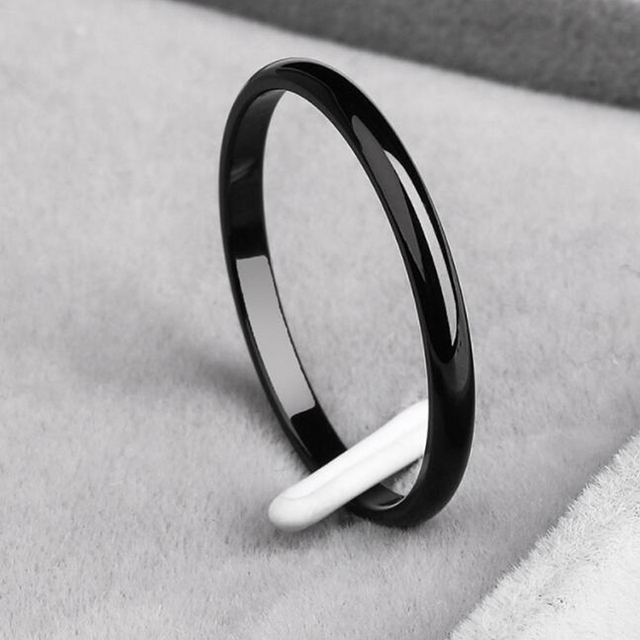 Titanium Steel Rose Gold Anti-allergy Smooth Simple Wedding Couples Rings Bijouterie for Man or Woman Gift Dropshipping