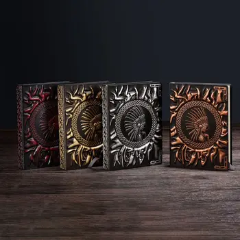 

Indian Girl Embossed A6 Leather Notebook Journal Notepad Travel Diary Planner