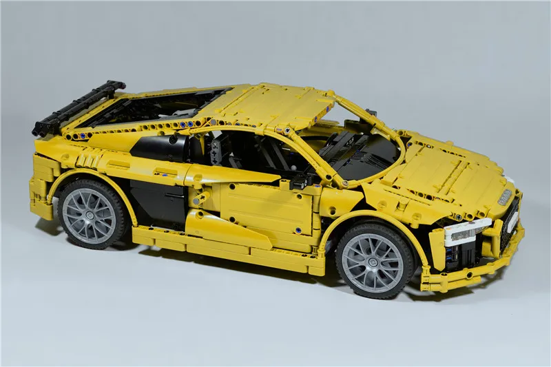 Technic серия Audi Супер спортивная машина R8 Technic MOCs 4463 модельные наборы строительных блоков Кирпичи DIY игрушки подарки подходят для inglys