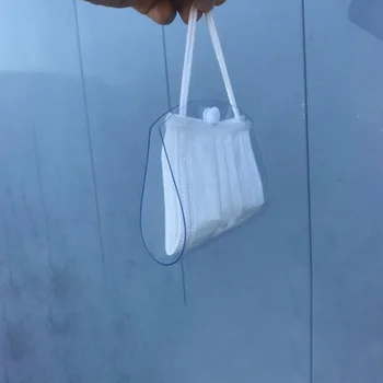 

Portable foldable disposable dust mask storage clip transparent dust mask storage box mask storage bag