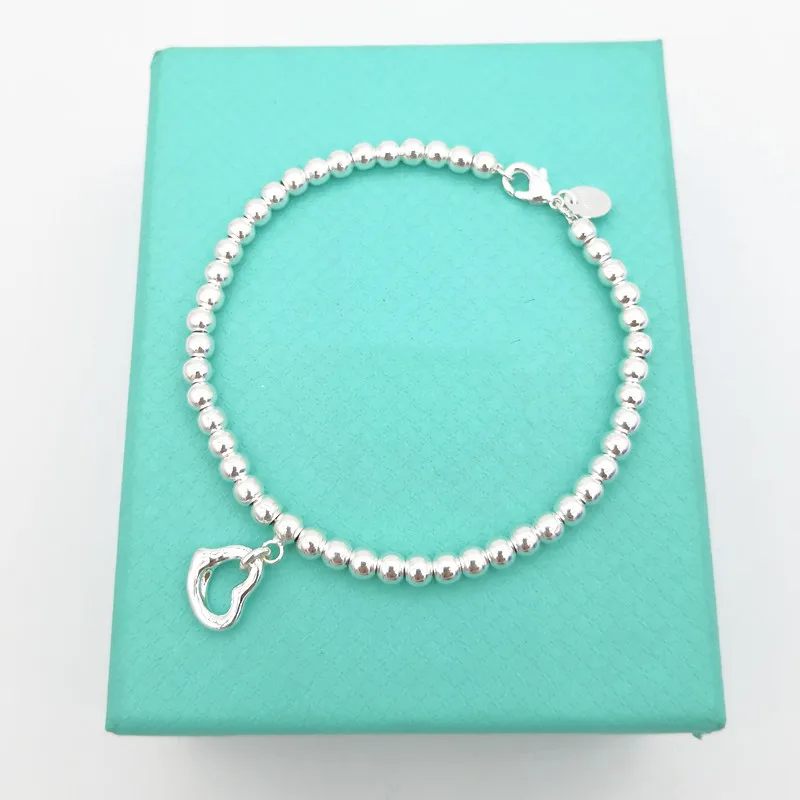 

Sterling silver 925 classic popular original fashion heart-shaped charm ladies ladies bracelet jewelry holiday gift