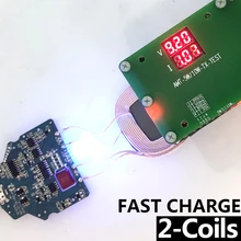 VEEAII горячая Распродажа, печатная плата PCBA, 2 катушки, Беспроводная зарядка, микро USB порт, сделай сам, Qi, беспроводное зарядное устройство, вентилятор для samsung S8 S9