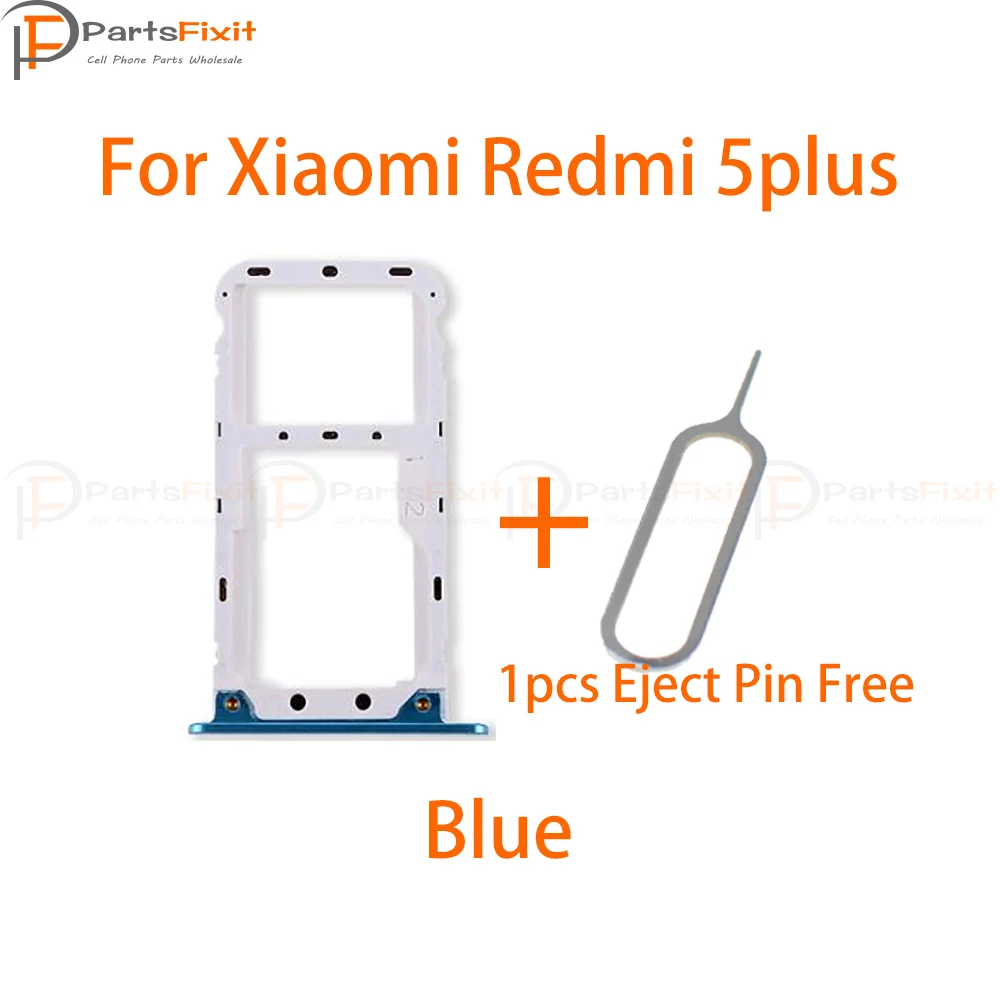 Redmi 5plus Blue Для Redmi 5 5plus лоток для sim-карты слот карты Micro SD Redmi 5plus слот для sim-карты лоток контейнер Замена Адаптера - Цвет: Redmi 5plus Blue