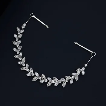 

Luxury Handmade Zircon Crystal Hair Band Headband Bride Wedding Headpeice Women Tiara Girl Hair Jewelry Accessories VL