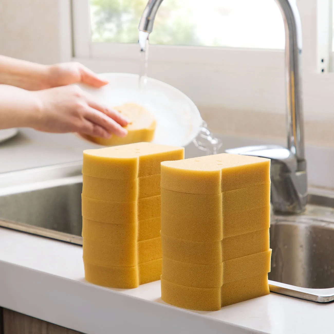 

12PCS Dishwashing Sponge Wash Pot Tableware Brushes Magic Kitchen Cleaning Wiping Rags