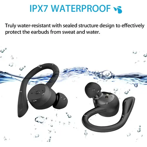 20 Hours Play time Swimming Waterproof Bluetooth Earphone Dual Wear Style Sport Wireless Headset TWS Ipx7 Earbuds Stereo - Image 2