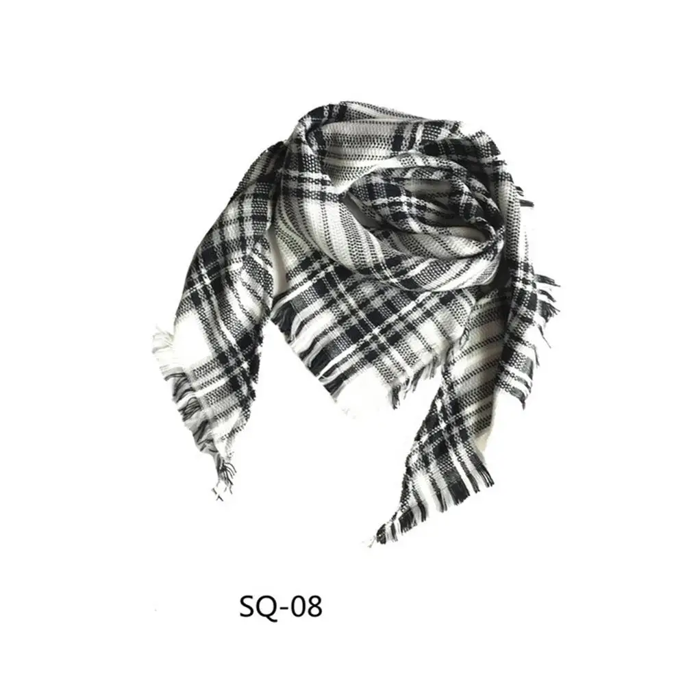 Febelle/зимний детский шарф, роскошный брендовый клетчатый теплый кашемировый шаль, Детская Пашмина, треугольный шарф для девочек - Цвет: 8