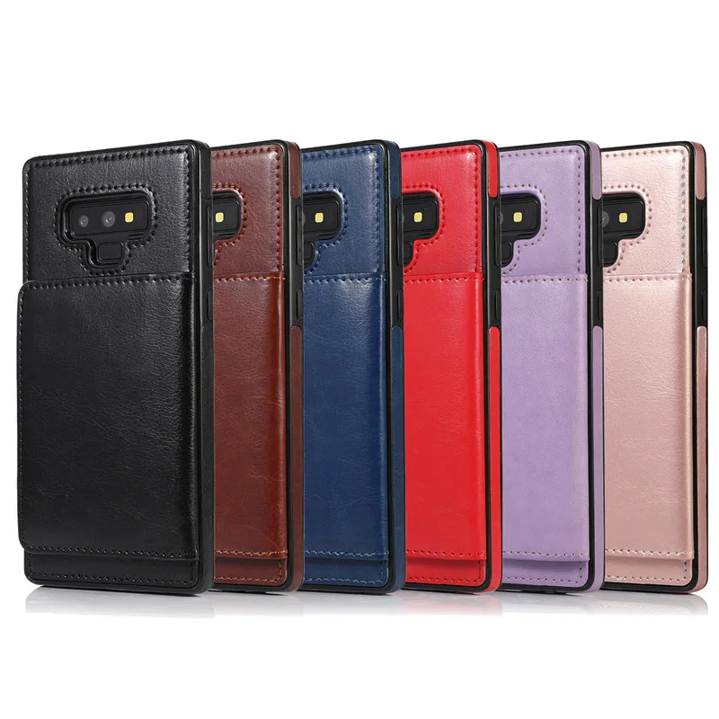 Ретро визитница для телефона samsung Galaxy Note 10 Plus 9 8 кожаные чехлы для samsung S10E S10 S9 S8 Plus задняя крышка
