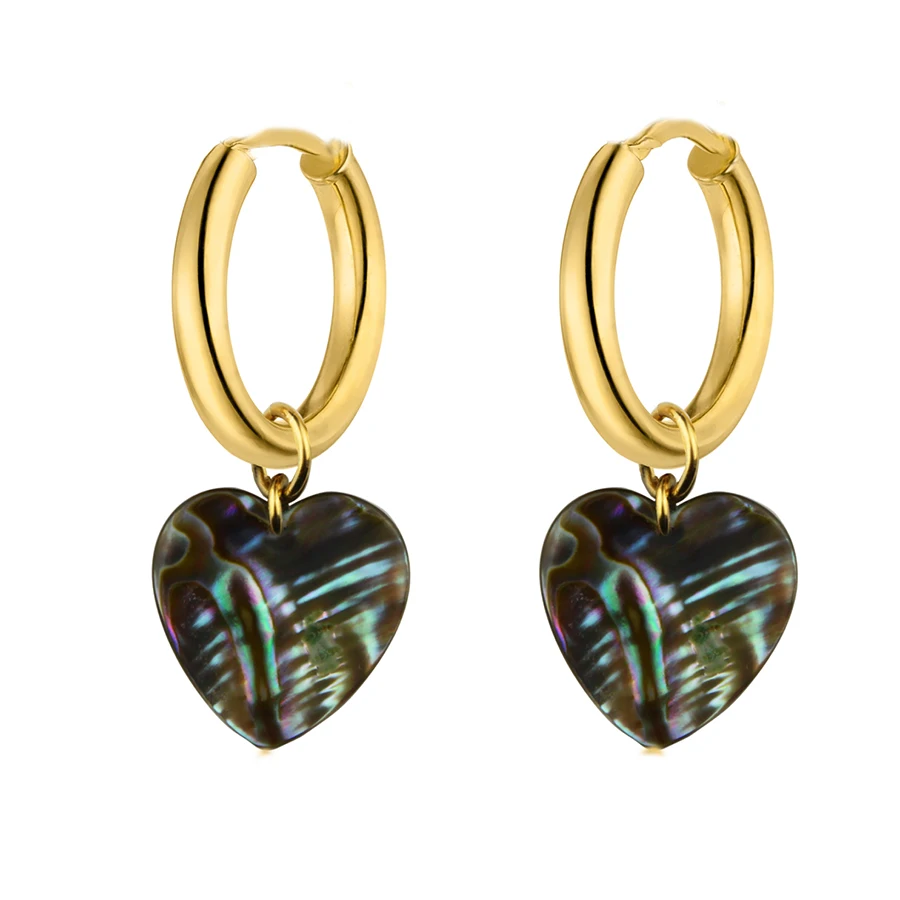 earring Богемное готическое колье, дропшиппинг, пресноводные жемчужные бусы, чоркер, ожерелье для женщин, черное ожерелье с подвеской в виде сердца - Окраска металла: earring