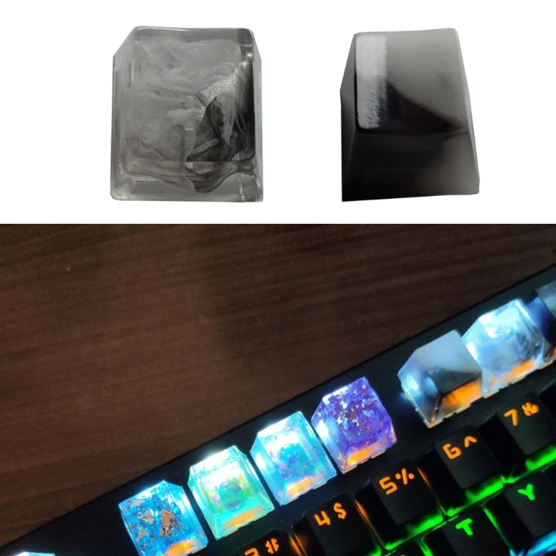 

One Handmade Customized OEM R4 Profile Resin Keycap for Cherry MX Switches Mechanical Keyboard RGB Translucent Resin Keycap