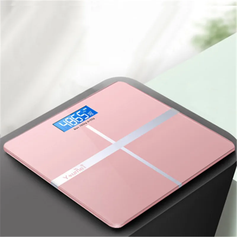 Bluetooth, Bluetooth, прецизионные весы для ванной, умный электронный цифровой Вес, домашний баланс пола, закаленное стекло, светодиодный дисплей - Цвет: Battery