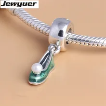 Новинка года; Очаровательная подвеска с эмалью для обуви из стерлингового серебра 925 пробы; очаровательные браслеты с бусинами; ювелирные украшения для рукоделия; DSN085