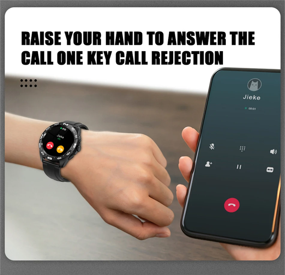 2022 New Bluetooth Call Smart Watch Men Sports Fitness Tracker Waterproof 1.32 Inch 360*360HD Pixel Display Men Smartwatches+Box