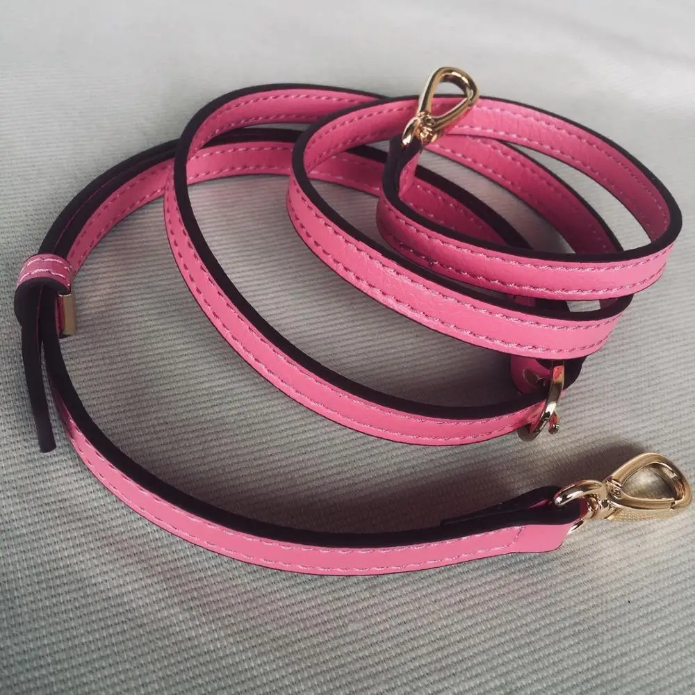 1.2CM pink 1,2/1,8 см ширина из натуральной кожи подгоняемый Замена крестообразные ремни сумка Аксессуары Золотая Серебряная фурнитура крест узор - Цвет: 1.2CM pink