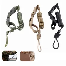 

Tactical Anti-lost Elastic Lanyard Rope Military Spring Safety Strap Gun Rope For Key Ring Chain Flashlight Hunting Accessories