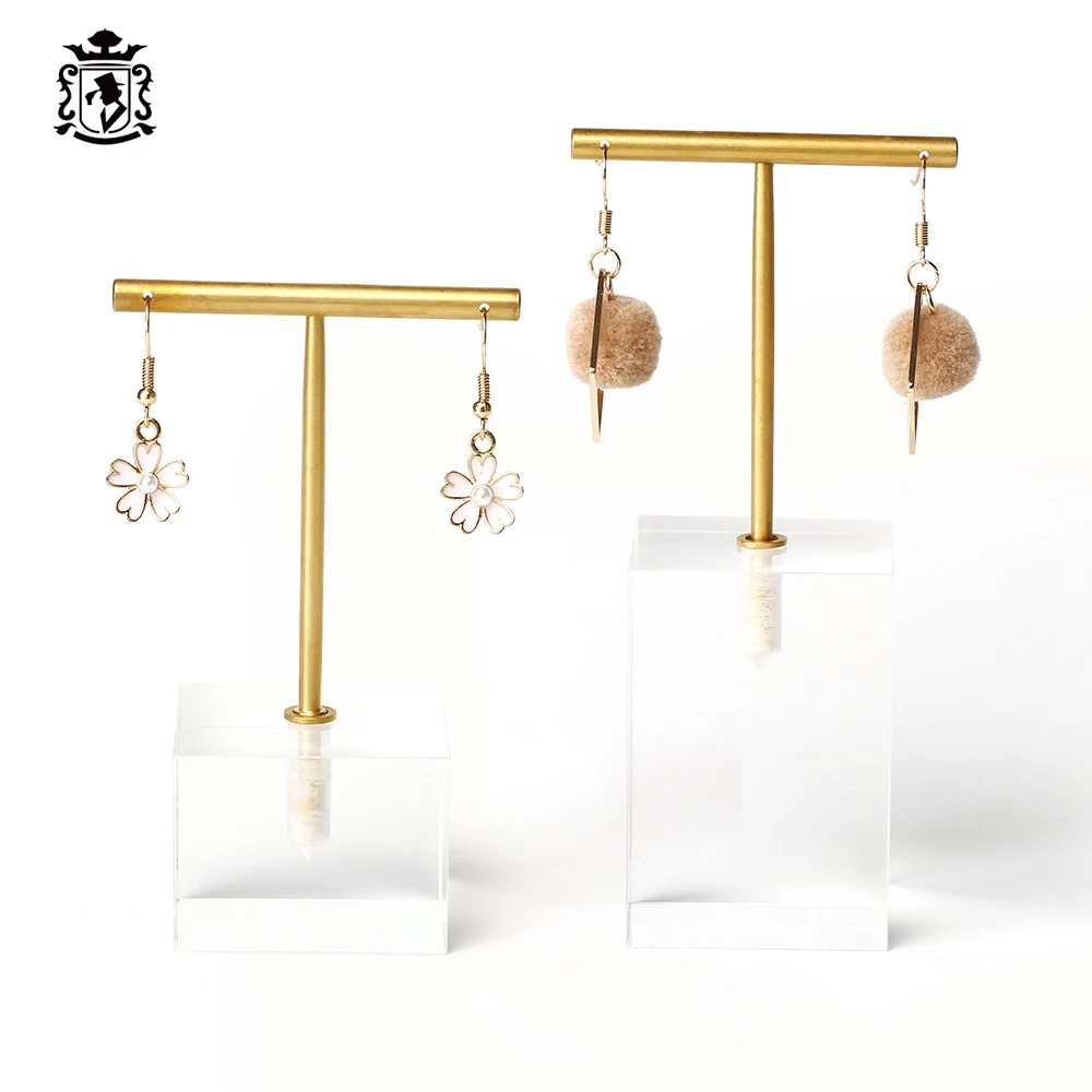  Jewelry Display Organizer Single Earring Holder Metal Acrylic Display Stand for Jewelry Shop Displa