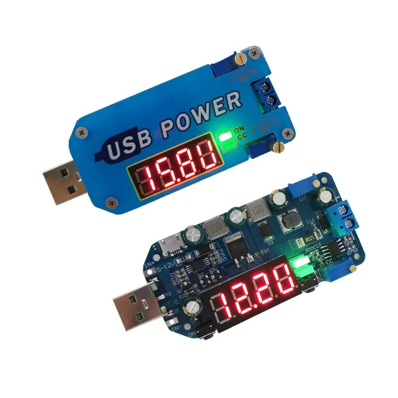 

15W USB Adjustable Buck-Boost Power Supply Module UP Down Converter DC 5V To 3.3V9V12V24V30V Router DP2 94PC