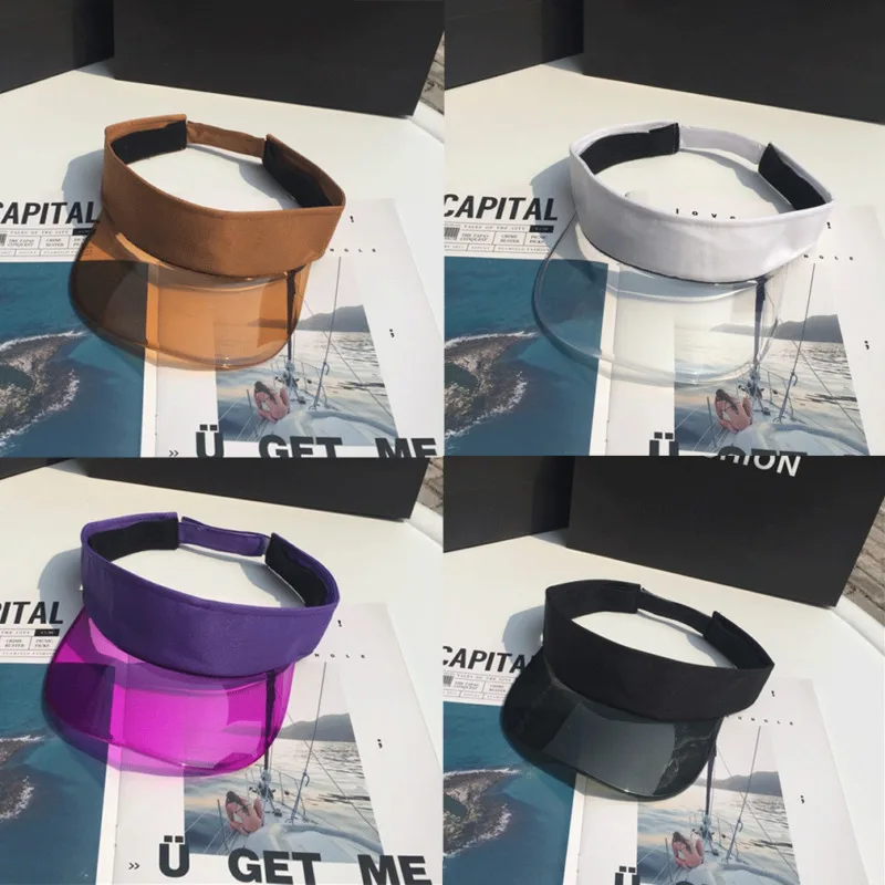 Unisex Summer Men Women Sun Visor Hats Headband Cap Uv Protection Transparent Clear Plastic Hats Outdoor Hiking Sunscreen Cap Men S Sun Hats Aliexpress