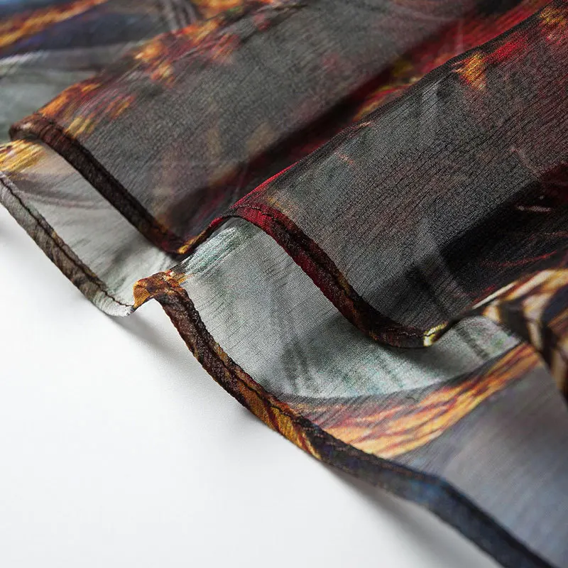 В 2017 году Национальная женская одежда Свободное длинное шелковое платье с