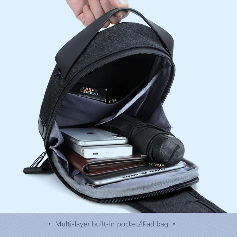 Men Shoulder Bags USB Charging Messenger Bags Anti-theft Male Waterproof Sling Chest Bag School Short Trip Cross Body Bags 2021