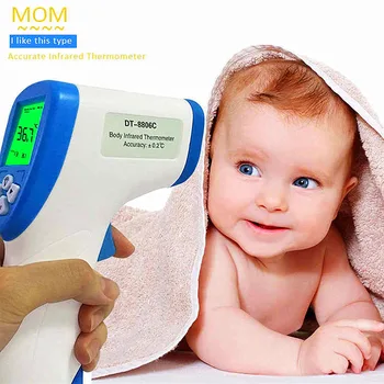 

LED Muti-fuction Baby Adult Digital Termometer Infrarot-Stirnthermometer Pistole Berhrungsloses Temperaturmessgert