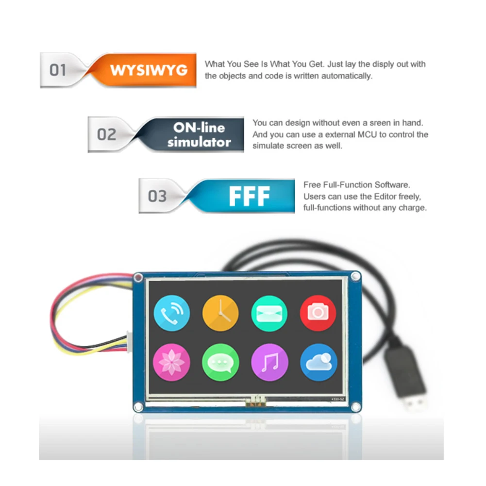 Inteligente e Resistente para Arduino Touch de 2.4 Nextion Tela ''uart Módulo Lcd Raspberry pi Esp8266 Fz1716 Hmi - Image 4