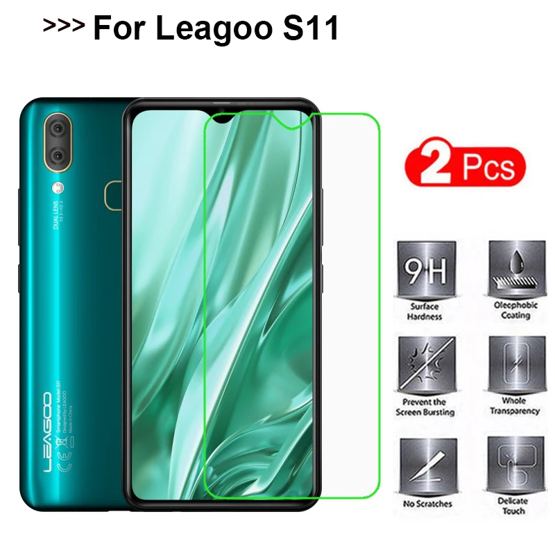 2 шт. для Leagoo S11 закаленное стекло 9H 2.5D Премиум защитное стекло Передняя пленка для Leagoo S 11 S11 6," протектор экрана телефона