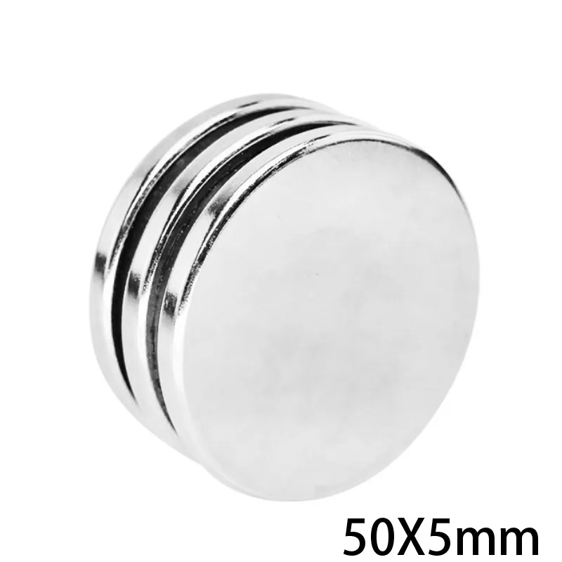1/2/3/5 шт. 50x5 мм Сильный цилиндр редкоземельный магнит 50 x 5 Круглые неодимовые