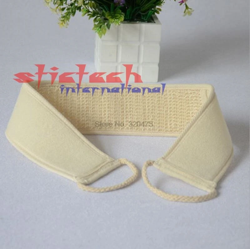 Dhl или ems 100 шт. скребок для задней части корпуса Loofah Loofa ремешок ванны и душа тела