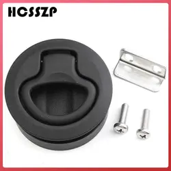 HCSSZP 2 inch черный круглый двухслойные замок промывка шлема защелки морская, для палубы дверной подъемник кольцо-Блокировка Ручка Бесплатная