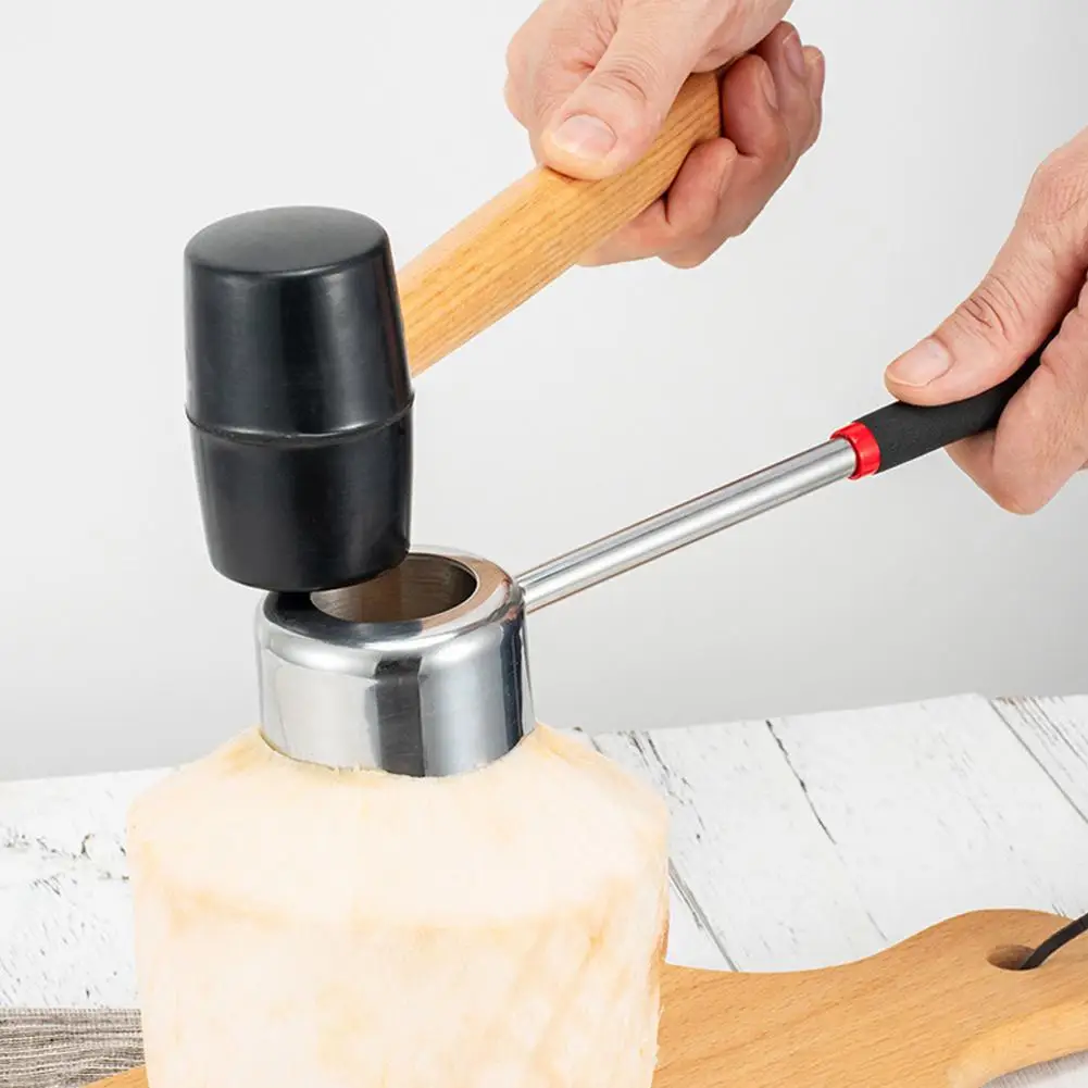 

2Pcs/Set Stainless Steel Hammer+Coconut Opener Set