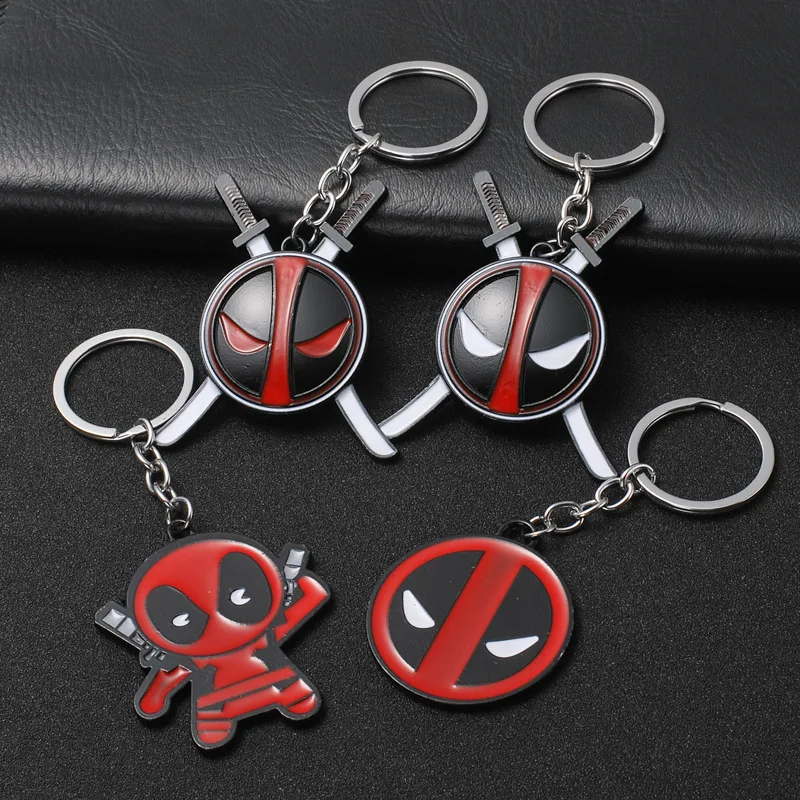 Disney Anime Marvel Keychain Legends Avengers Deadpool Key Chain Alloy