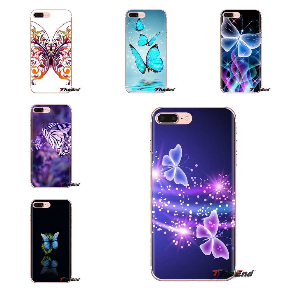 Красота красочными бабочками и бантиками силиконовый кожаный чехол для телефона