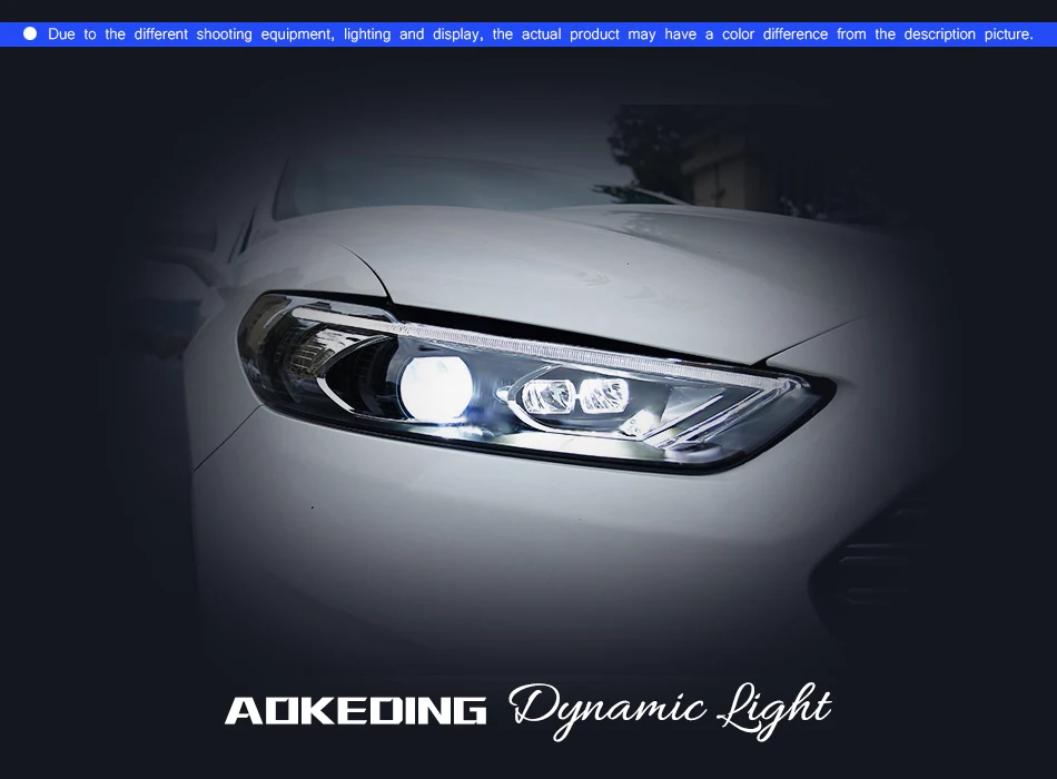 Автомобильный Стайлинг для Ford Fusion фары 2013- светодиодный налобный фонарь Dynami DRL сигнал Hella 5 Биксеноновые линзы проектора Hid D2H