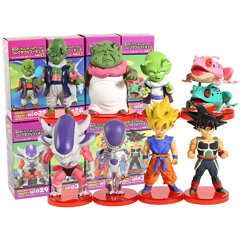 Dragon Ball Super WCF DWC Goku Gohan Bulma Krillin Kaio Bubbles Ox-King Chichi Pilaf Shu Mai ПВХ Фигурки игрушки 8 шт./компл - Цвет: vol4 box