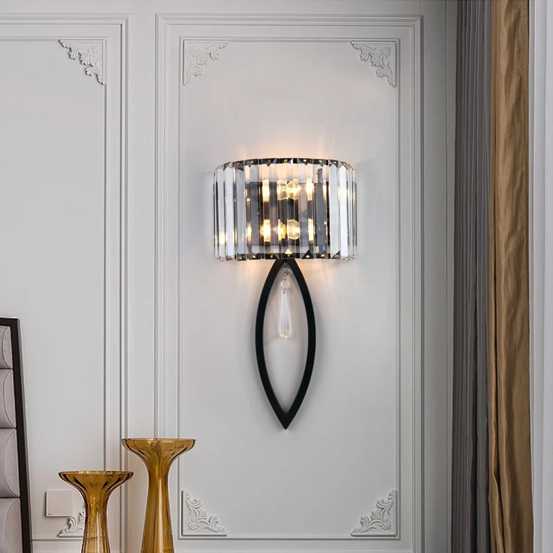 Gold Aisle Entrance Crystal bottom Tear Drop Wall Light 3 Gold Aisle Entrance Crystal bottom Tear Drop Wall Light 3