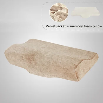 

Relaxation Memory Foam Pillow Slow Rebound Convex Design High Density Cervical Neck Support Soft Sleeping Solid Breathable