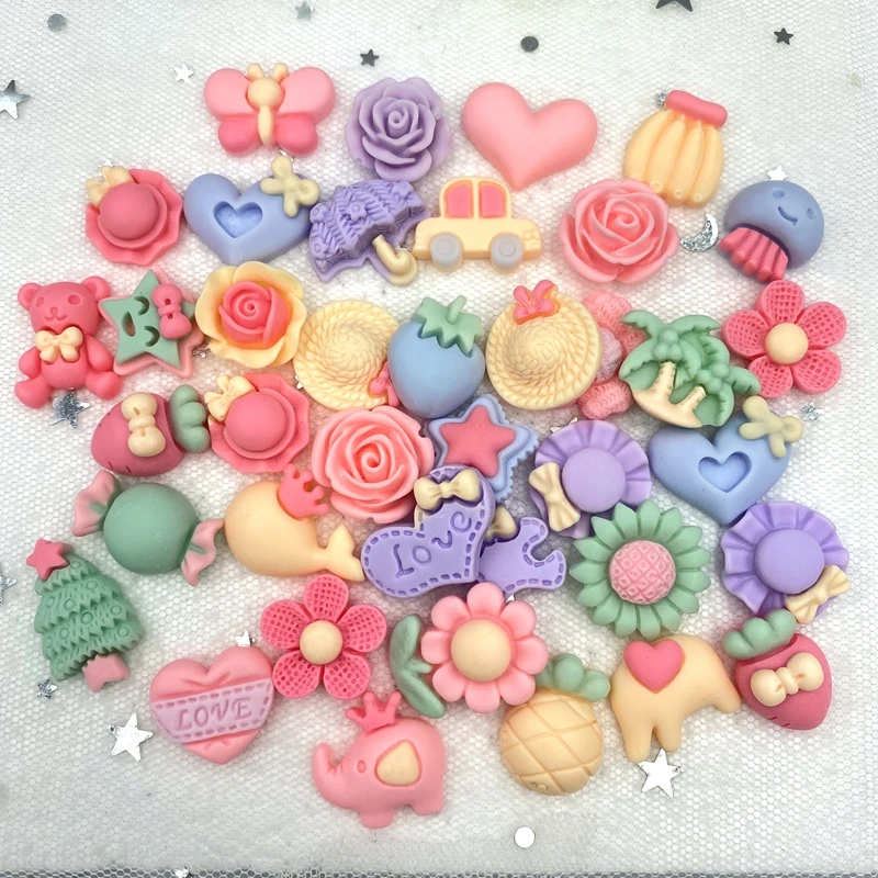 30pcs New  Mixed gadgets Flatback Resin Kawaii Cabochons DIY Scrapbook Hair Bows Center B83