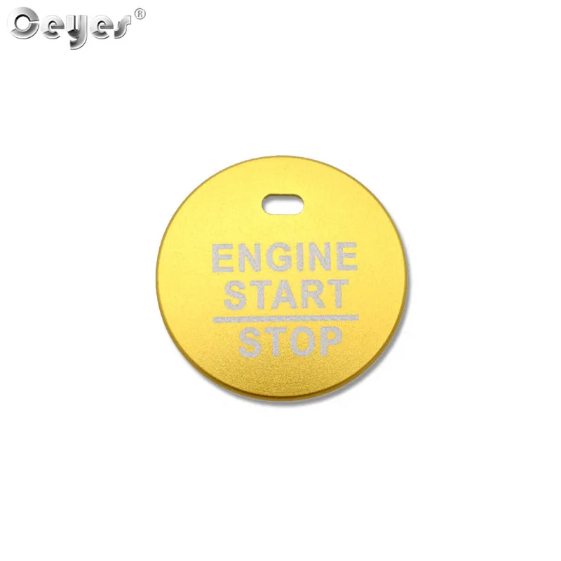 Gold button cover Ceyes автомобильные наклейки для Honda Civic Fit Авто Кнопка запуска и остановки двигателя кольца покрытие для интерьера стайлинга автомобиля - Цвет: Gold button cover