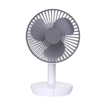 

Mini Usb Table Desk Personal Fan, Portable Small Desk Adjustable Head Fan 5 Speeds, Noiseless Fan, For Office Dorm White