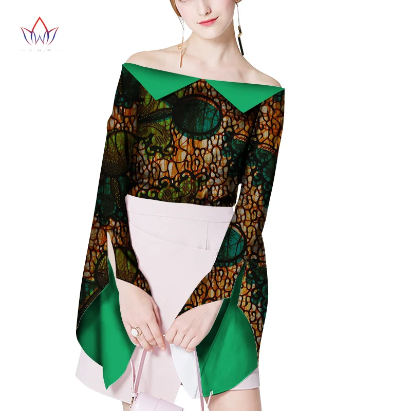 summer african clothing for women 6xl Dashiki other sexy Top one piece african clothes plus size cotton jacket print WY2051 - Цвет: 2