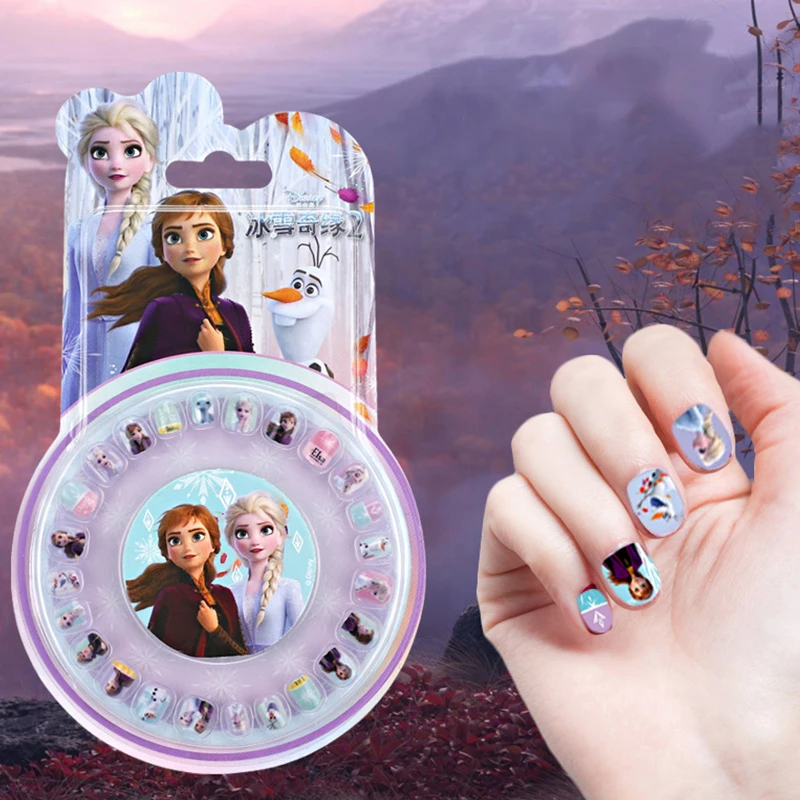 Cartoon Disney Frozen 2 Elsa Anna Girls Nail Stickers Makeup Set Pretend Play Toys Kids Gift Children Decoration Supplies | Игрушки и