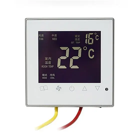Центральный термостат для кондиционера с пультом дистанционного управления температурным управлением, сенсорный экран, вентилятор, катушка, интеллектуальный контроллер
