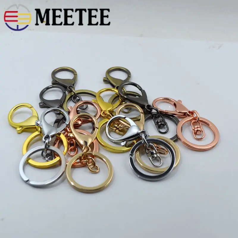 Meetee, 5 шт., металлические уплотнительные кольца, пряжки, сделай сам, карабин, карабин, брелок, пряжка, ремесло, рюкзак, сумка, запчасти, ювелирные аксессуары, BD332