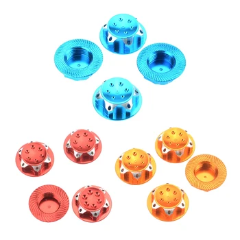 

4Pcs RC Buggy 1/8 Scale 17mm Dust Lock Nuts Adapter for RC Off-Road Truck Redcat LOSI Team-C Wheel and Rims Nut (Orange)