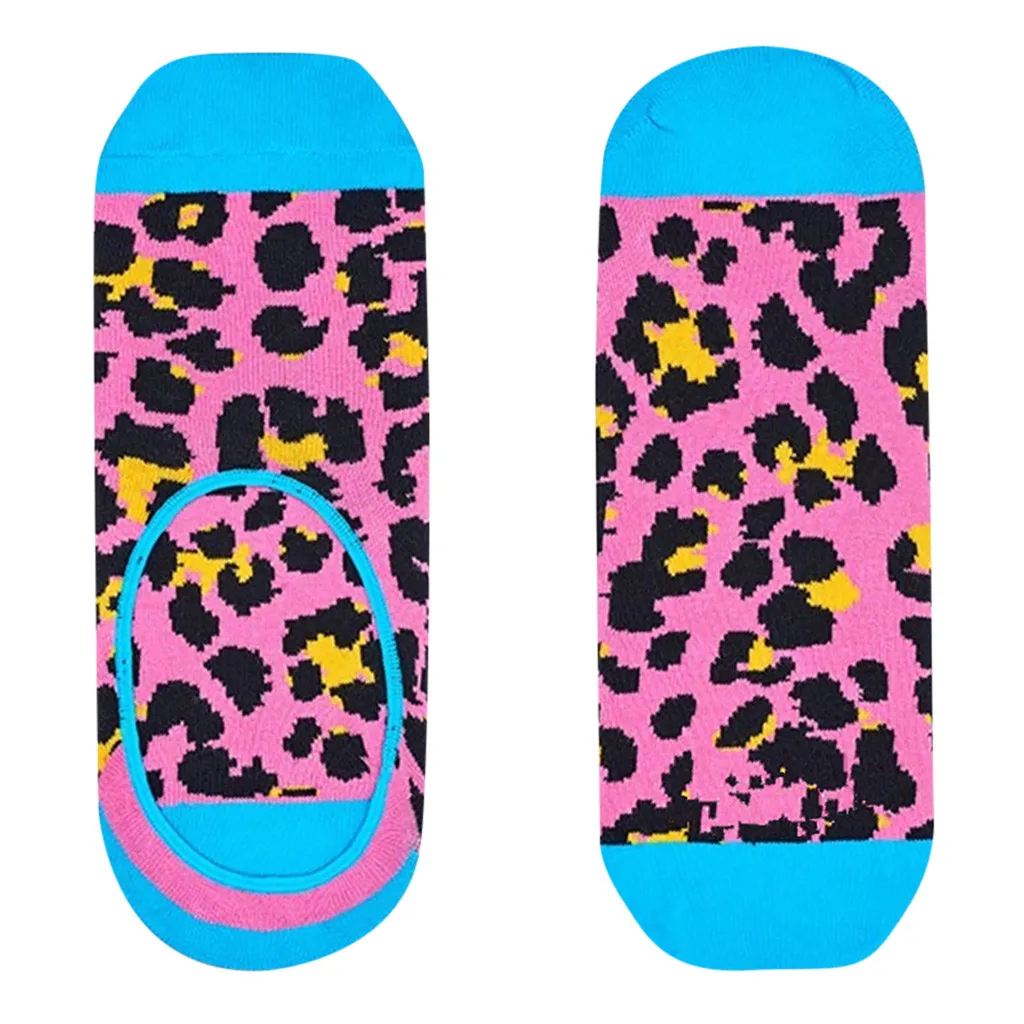 Новинка, весенние женские модные носки в стиле Ins, короткие носки до щиколотки с леопардовым принтом, 1220
