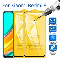2Pcs 9D Für Xiaomi Redmi 9 Schutzhülle Glas Auf Xiomi Redme 9T 9A 9C 9 Glas Volle Abdeckung xaomi Redmi9 M2004J19AG Display-schutzfolien