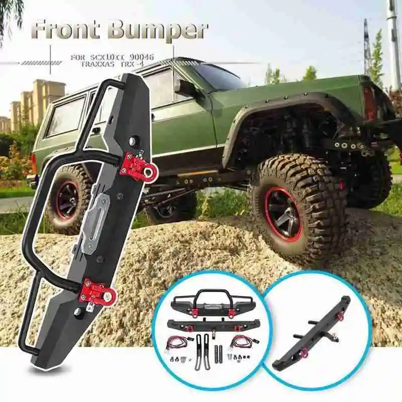 1:10 RC Rock автомобильные металлические передние задние бамперы для Traxxa TRX 4 SCX10II 90046