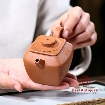 

Yixing Zisha Teapot Purple Clay Teapots Handmade Sifang Julunzhu 160cc