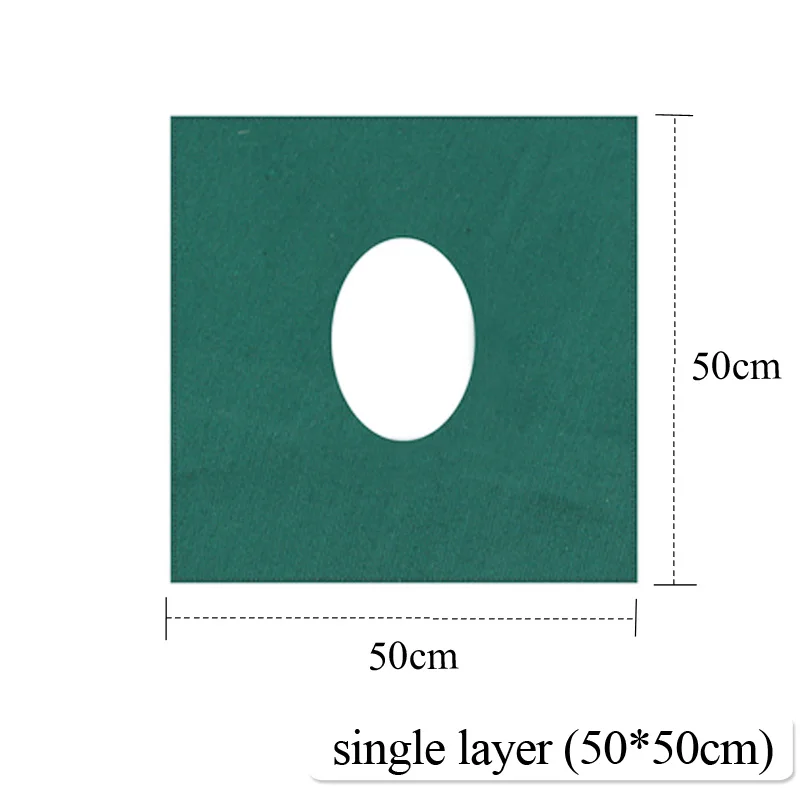 Тканевое покрытие с двойным глазом для лица, ткань из чистого хлопка, тканевое покрытие, хирургический инструмент, салфетка - Цвет: single layer 50x50cm